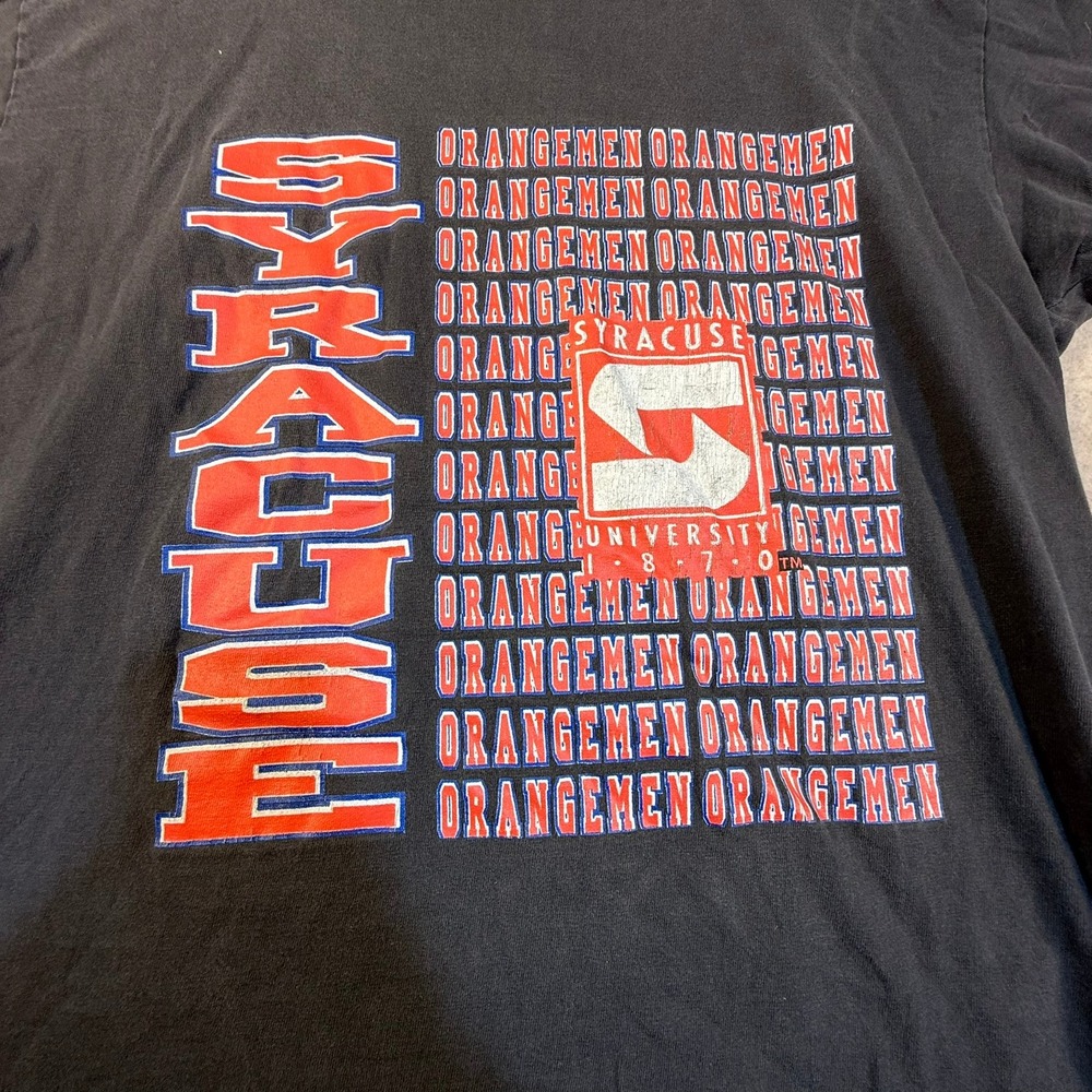 Vintage Syracuse University Orangemen T-Shirt Hanes Beefy-T XL Made in USA 90s - Picture 3 of 5